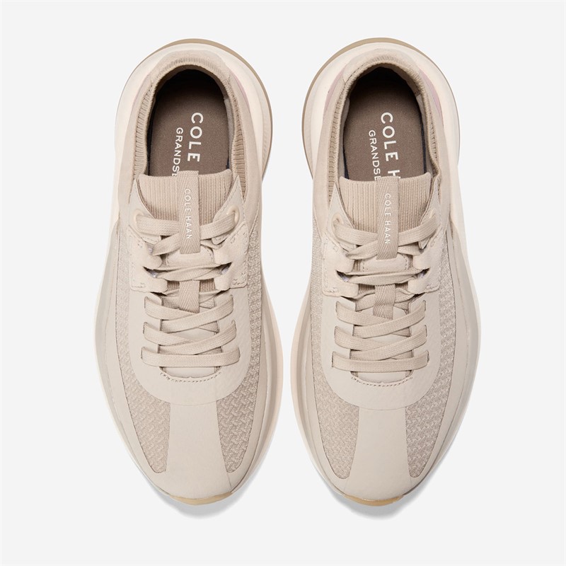 Cole Haan Womens Grandprø All-Day Leather Running Shoes Sesame/Zephyr/Ivory Sesame-Zephyr-Ivory