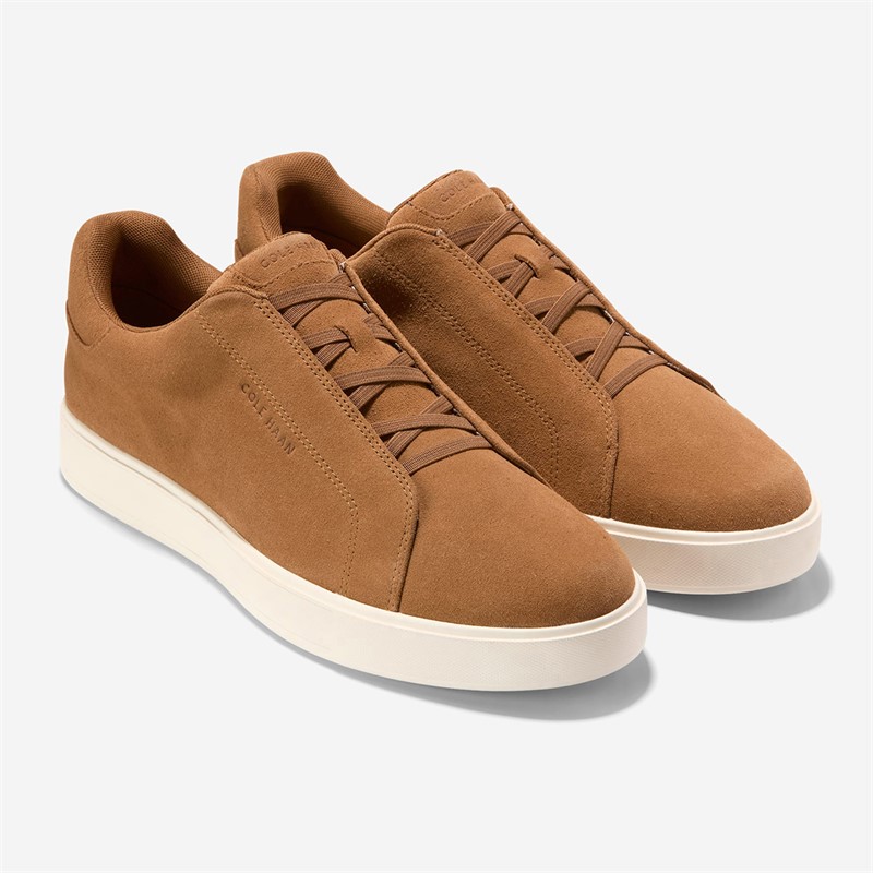 Cole Haan Mens Grandprø Luxe Slip-On Trainers Golden Toffee/Sesame/Ivory Golden Toffee-Sesame-Ivory