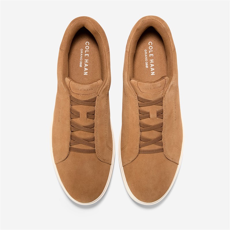 Cole Haan Mens Grandprø Luxe Slip-On Trainers Golden Toffee/Sesame/Ivory Golden Toffee-Sesame-Ivory
