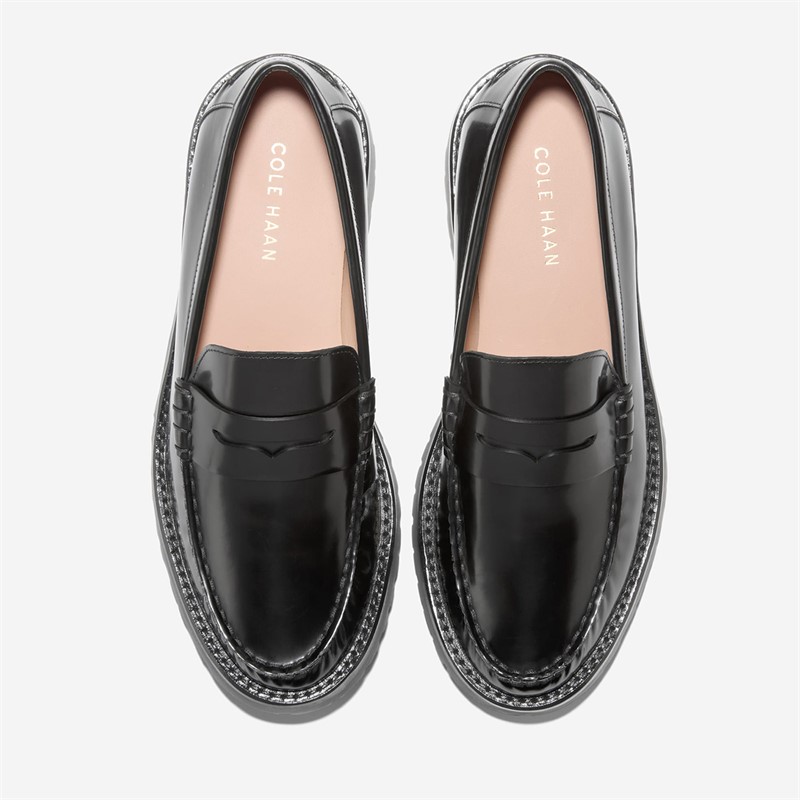 Cole Haan Womens Treena Lug Loafers Black