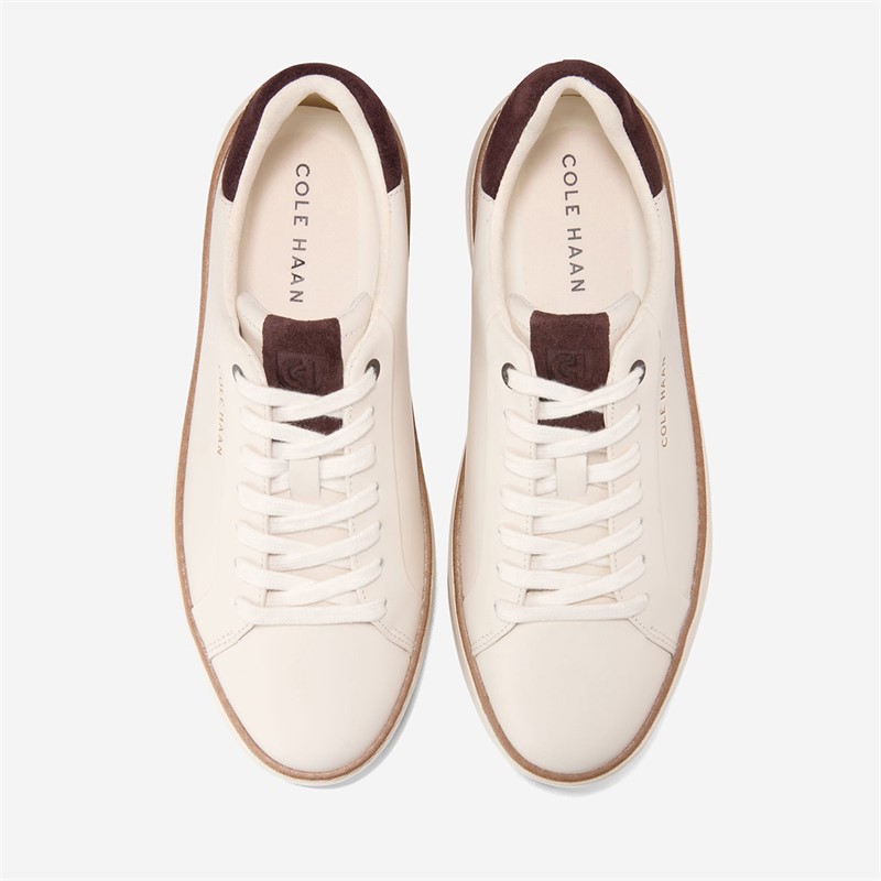 Cole Haan Womens Grandprø Topspin Trainers Ivory/Dark Chocolate Ivory-Dark Chocolate