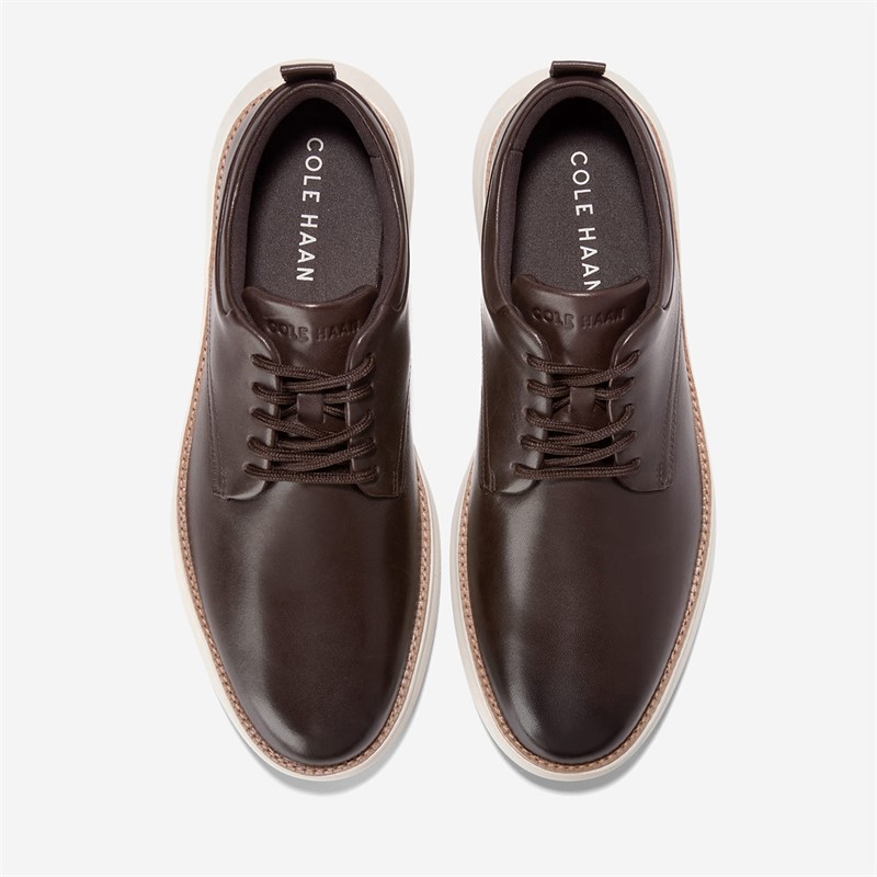 Cole Haan Mens Grand Remix Oxford Shoes Dark Chocolate/Silver Birch Dark Chocolate-Silver Birch