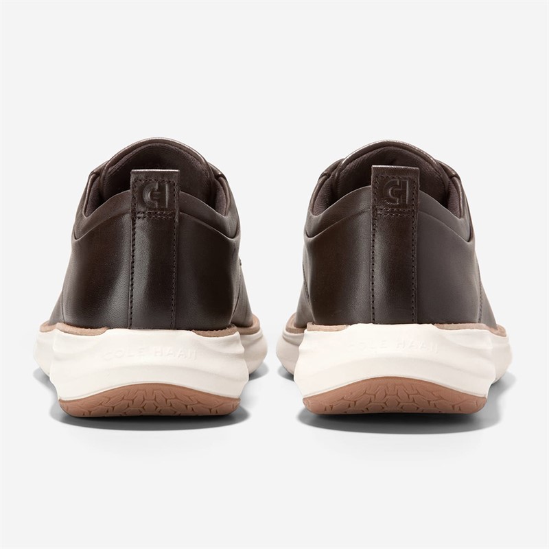 Cole Haan Mens Grand Remix Oxford Shoes Dark Chocolate/Silver Birch Dark Chocolate-Silver Birch