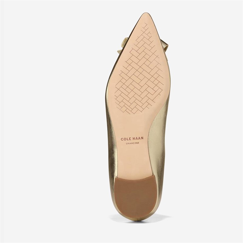 Cole Haan Womens Florette Skimmer Shoes Gold