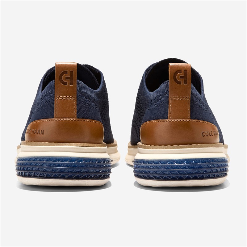 Cole Haan Mens Øriginal Grand Energyweave Stitchlite™ Wingtip Oxford Shoes Navy Blazer/Ivory/Natural Navy Blazer-Ivory-Natural