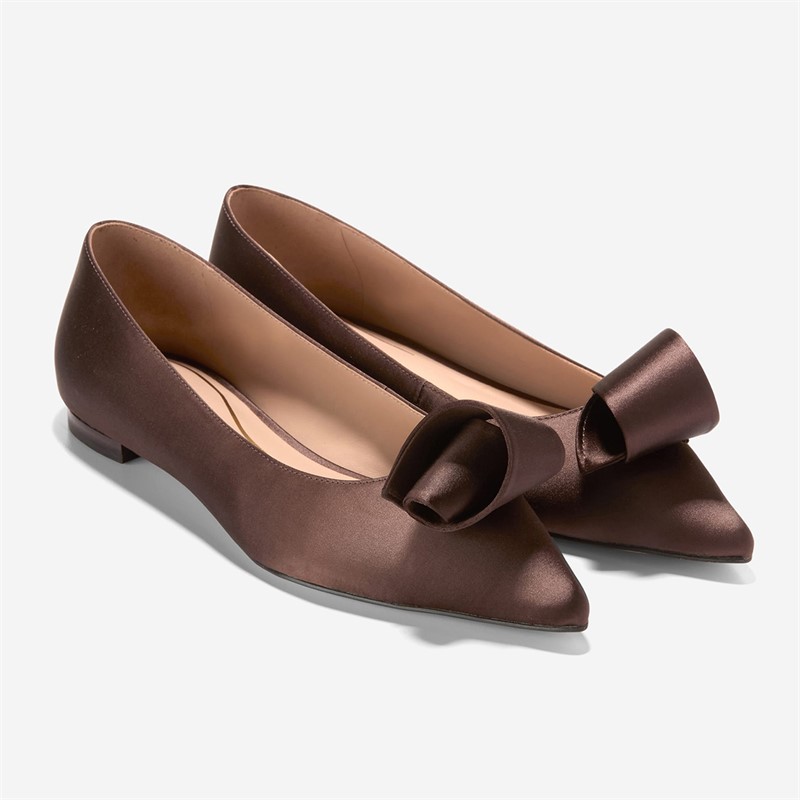Cole Haan Womens Florette Skimmer Shoes Dark Chocolate