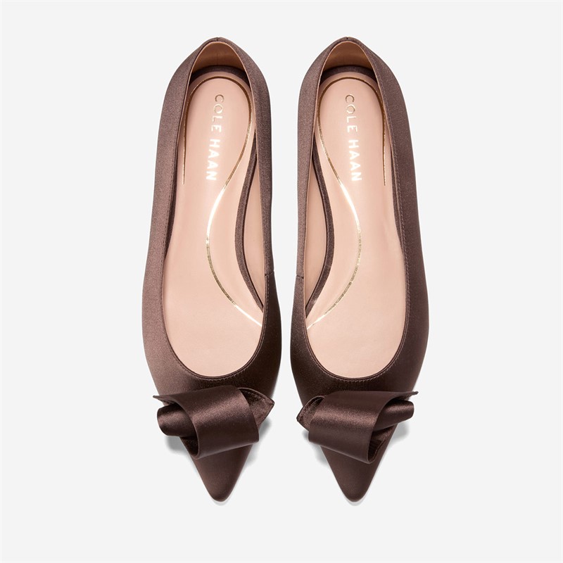 Cole Haan Womens Florette Skimmer Shoes Dark Chocolate