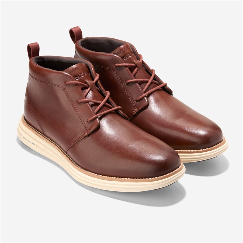 Cole Haan Mens Øriginal Grand Remastered Waterproof Chukka Boots Scotch Alabaster Gleam Scotch-Alabaster Gleam