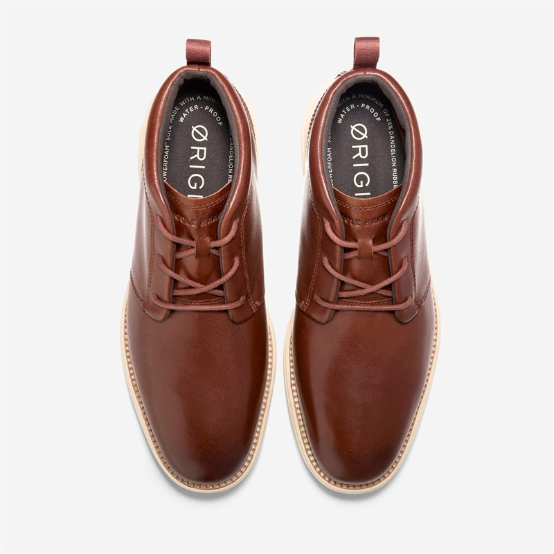 Cole Haan Mens Øriginal Grand Remastered Waterproof Chukka Boots Scotch Alabaster Gleam Scotch-Alabaster Gleam