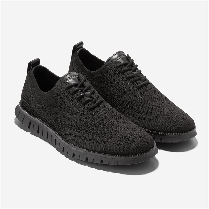 Cole Haan Mens Zerøgrand Remastered Stitchlite™ Wingtip Oxford Shoes Black