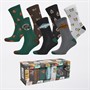 The Orrsum Sock Co. Mens Seven Days Whisky Seven Pack Socks With Gift Box Grey