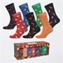 The Orrsum Sock Co. Mens Seven Days Hot Sauce Seven Pack Socks With Gift Box Multi