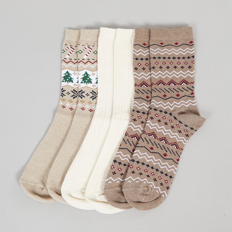 The Orrsum Socks Co. Womens Three Pack Christmas Socks Multi