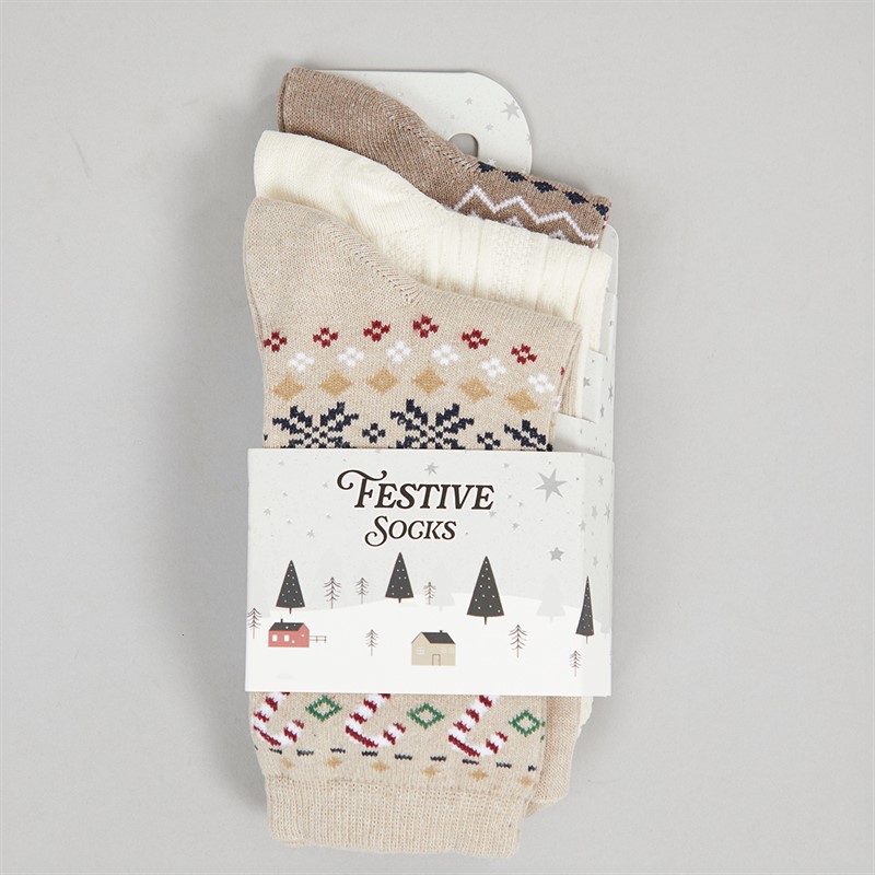 The Orrsum Socks Co. Womens Three Pack Christmas Socks Multi