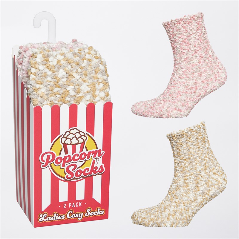 The Orrsum Sock Co. Womens Two Pack Popcorn Socks With Box Multi