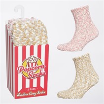 The Orrsum Sock Co. Womens Two Pack Popcorn Socks With Box Multi