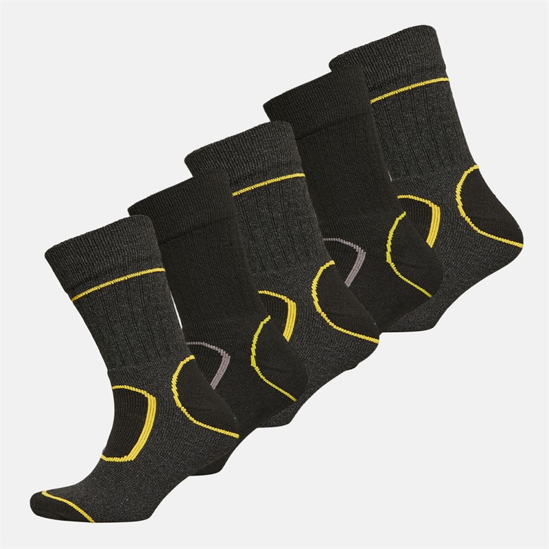 The Orrsum Sock Co. Mens Everyday Work Five Pack Socks Black