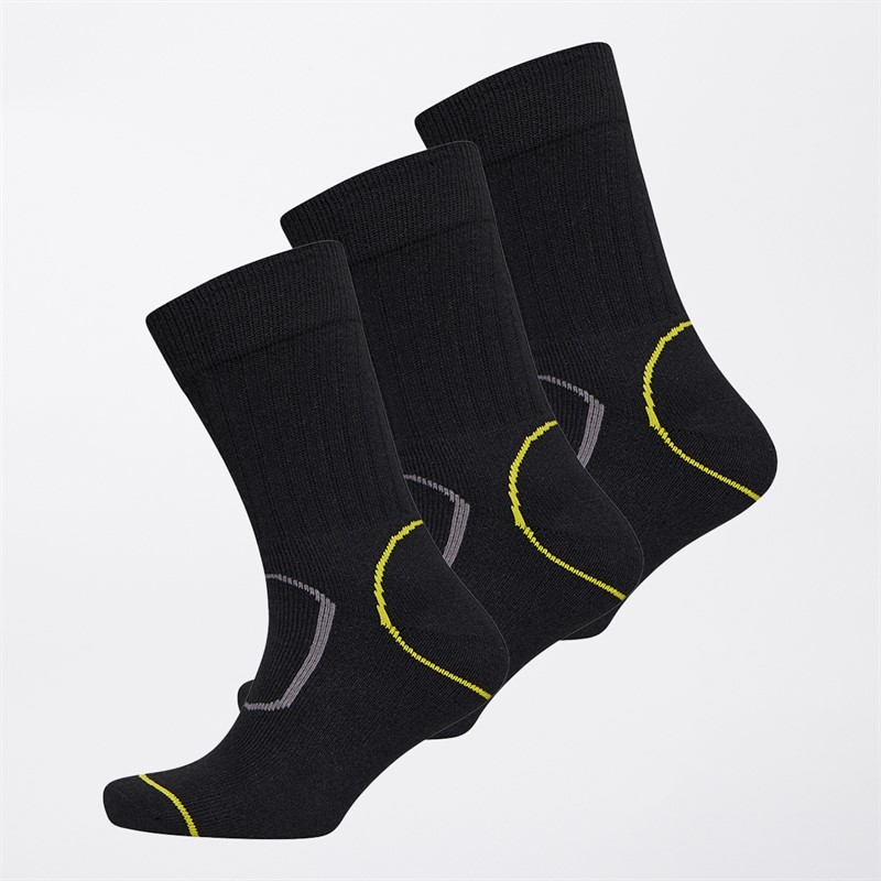The Orrsum Sock Co. Mens Everyday Work Three Pack Socks Black
