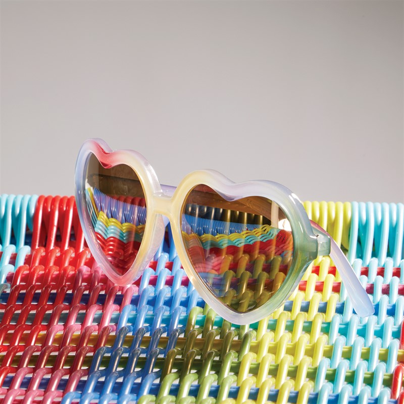 Sunsentials Girls Pastel Rainbow Heart Sunglasses Rainbow Ombre