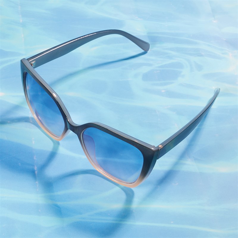 Sunsentials Womens Angular Square Sunglasses Ombre