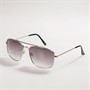 Sunsentials Mens Metal Square Sunglasses Silver