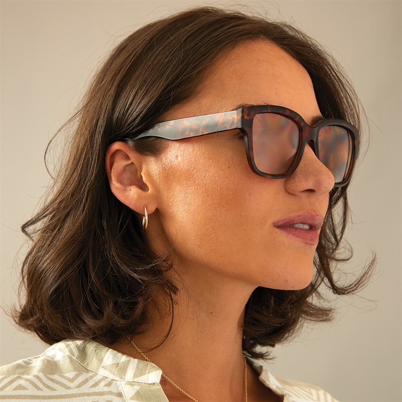 Sunsentials Womens Round Brow Sunglasses Tort - Size OS