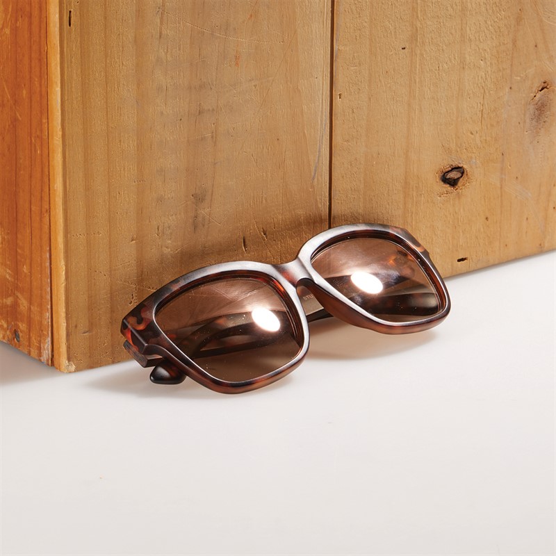 Sunsentials Womens Round Brow Sunglasses Tort