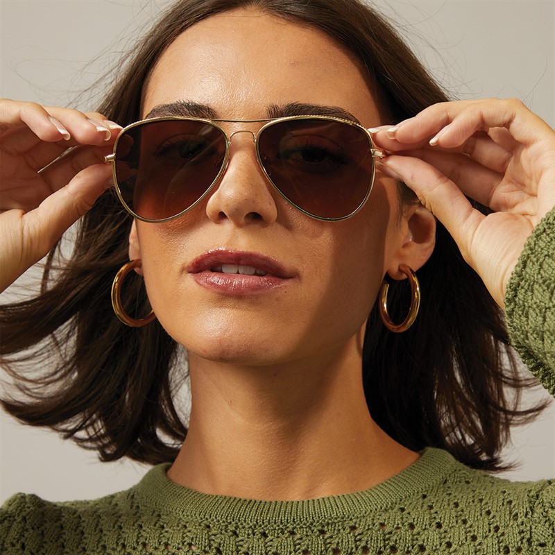 Sunsentials Womens Sunglasses Gold