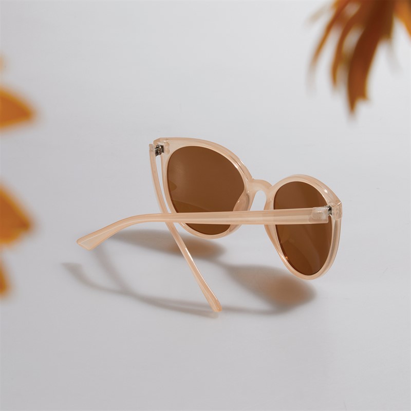 Sunsentials Womens Soft Cat Round Sunglasses Milky Pink