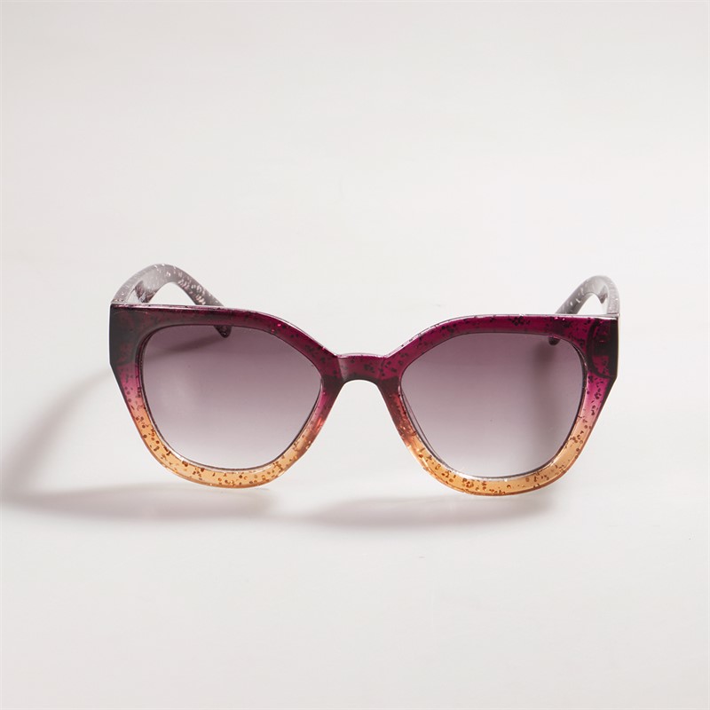 Sunsentials Womens Angled Sunglasses Purple Ombre