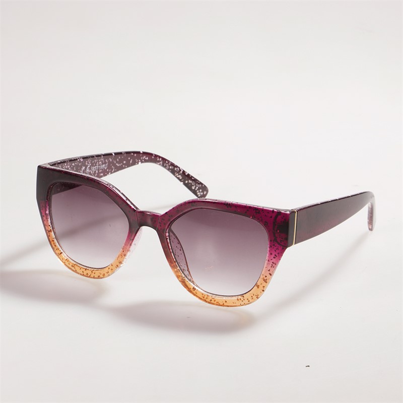 Sunsentials Womens Angled Sunglasses Purple Ombre