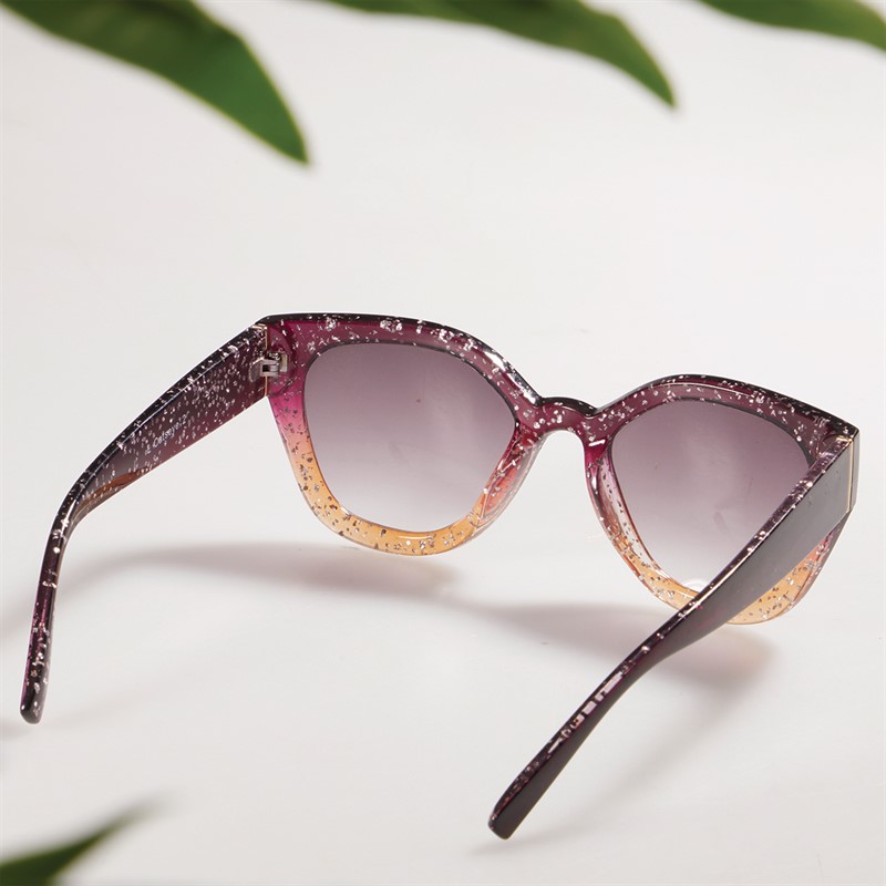 Sunsentials Womens Angled Sunglasses Purple Ombre