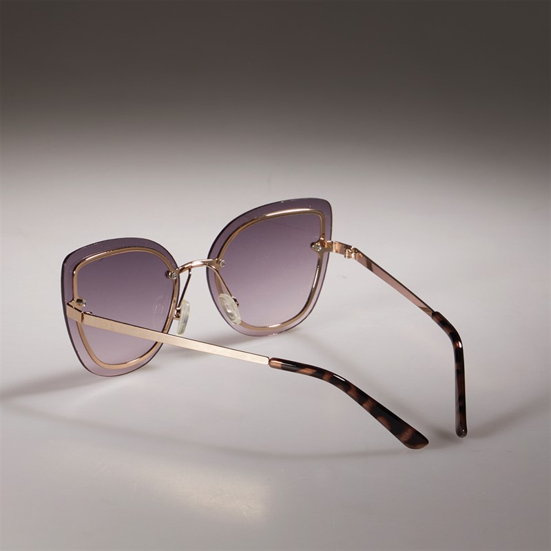 Sunsentials Womens Laminated Metal Sunglasses Gold