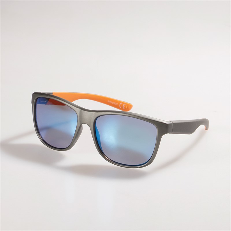 Sunsentials Mens Square Wrap Sunglasses Grey