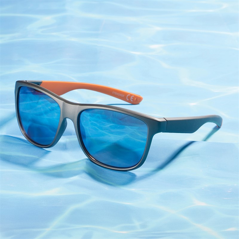 Sunsentials Mens Square Wrap Sunglasses Grey