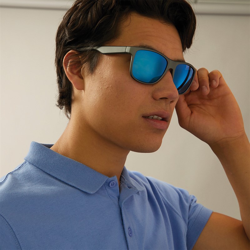 Sunsentials Mens Square Wrap Sunglasses Grey