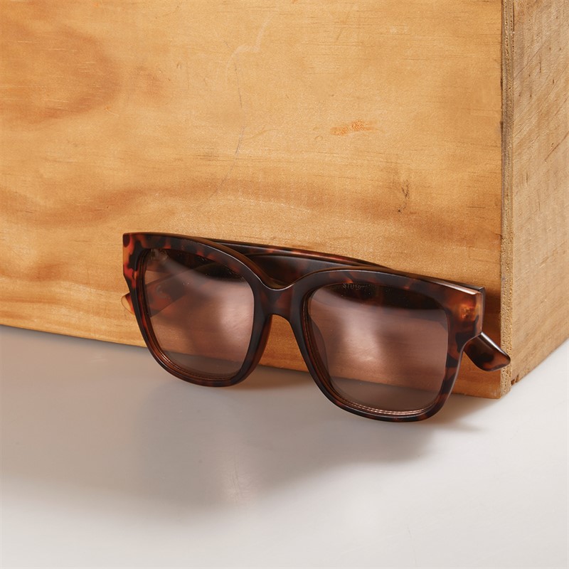 Sunsentials Womens Square Sunglasses Matte Tort