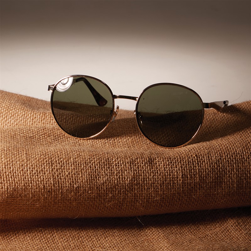 Sunsentials Womens Harlow Round Sunglasses Shiny Silver