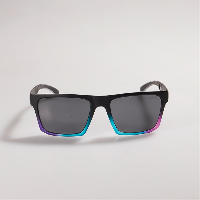 Sunsentials Womens Rectangle Square Sunglasses Black/Pink/Blue