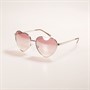 Sunsentials Womens Heart Shape Sunglasses Shiny Silver