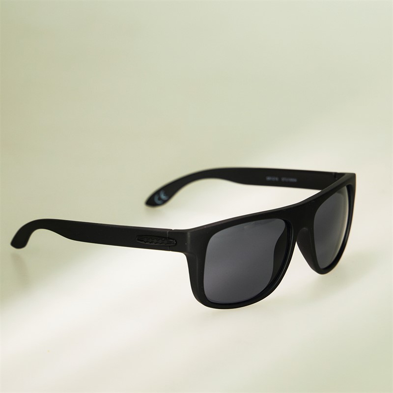 Sunsentials Mens Rectangle Sunglasses Black