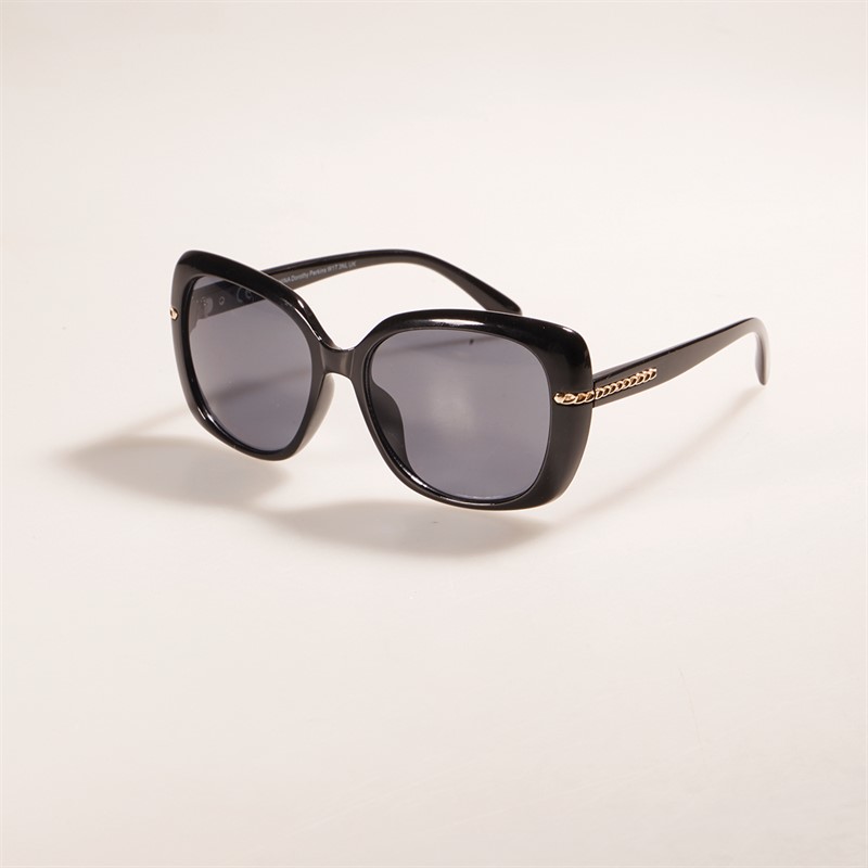 Sunsentials Womens Oversized Sunglasses Shiny Black - Size OS