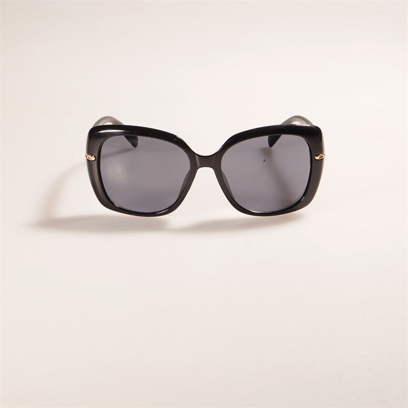Sunsentials Womens Oversized Sunglasses Shiny Black