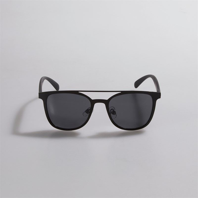 Sunsentials Mens Rounded Square Sunglasses Matte Black