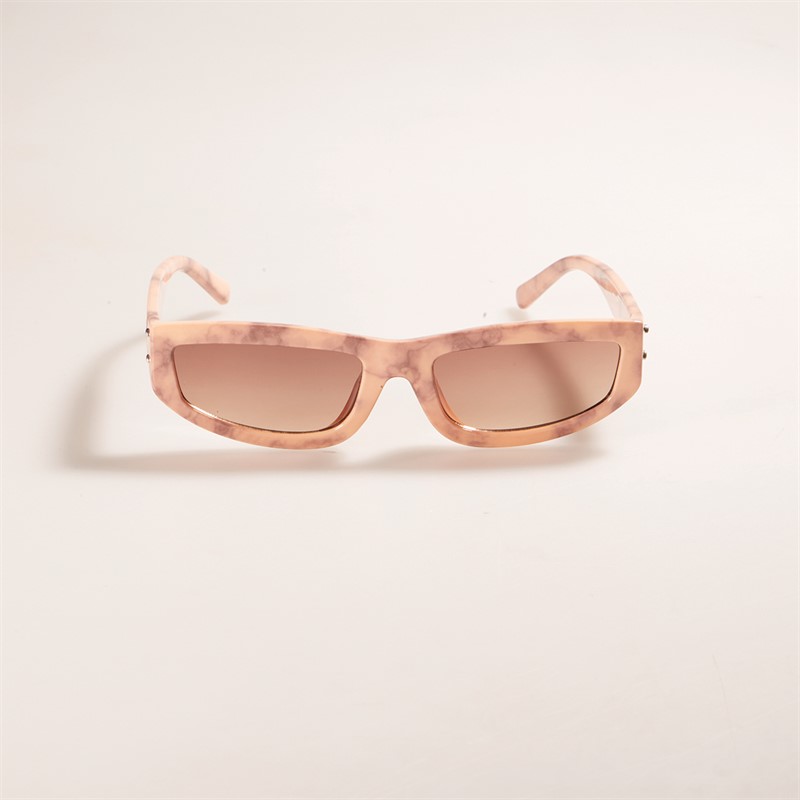 Sunsentials Womens Flat Top Palma Sunglasses Cream Brown Marble