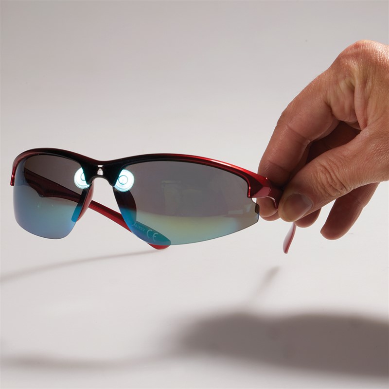 Sunsentials Mens Sports Wrap Sunglasses Matt Black/Red