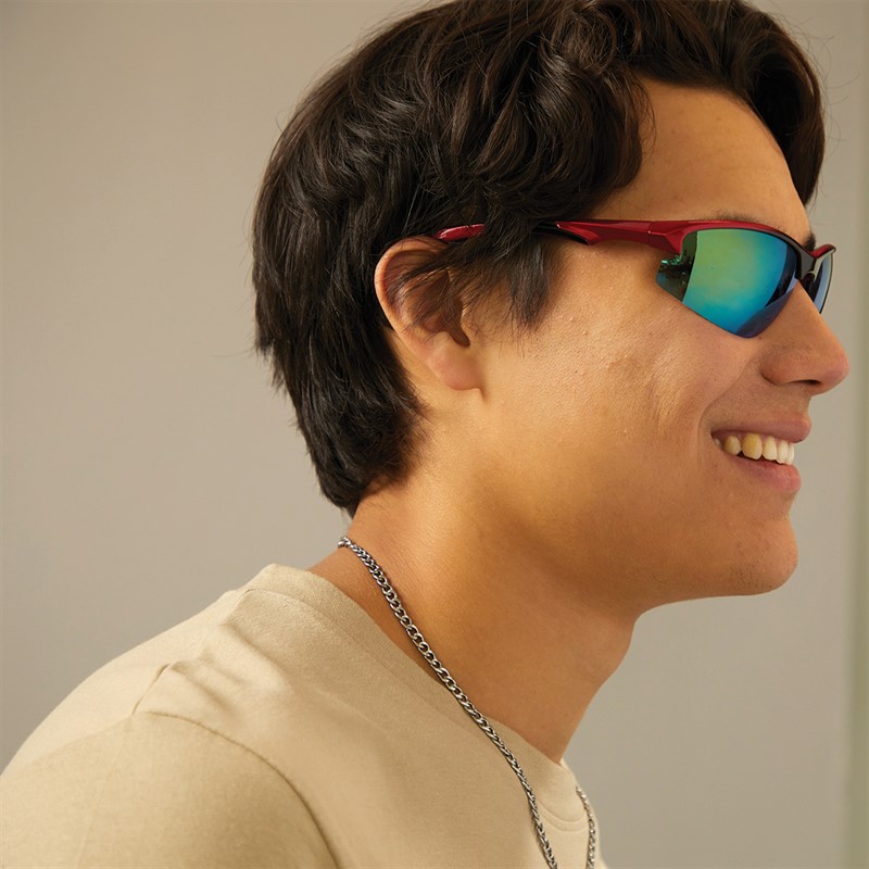 Sunsentials Mens Sports Wrap Sunglasses Matt Black/Red