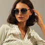 Sunsentials Womens Elegant Square Sunglasses Gold