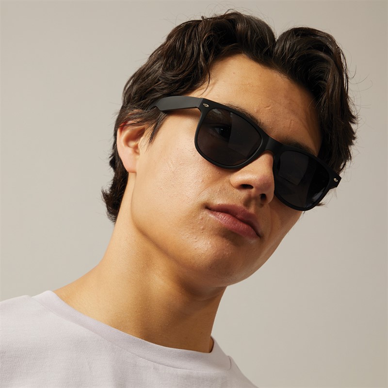 Sunsentials Mens Round Square Sunglasses Matte Black - Size OS