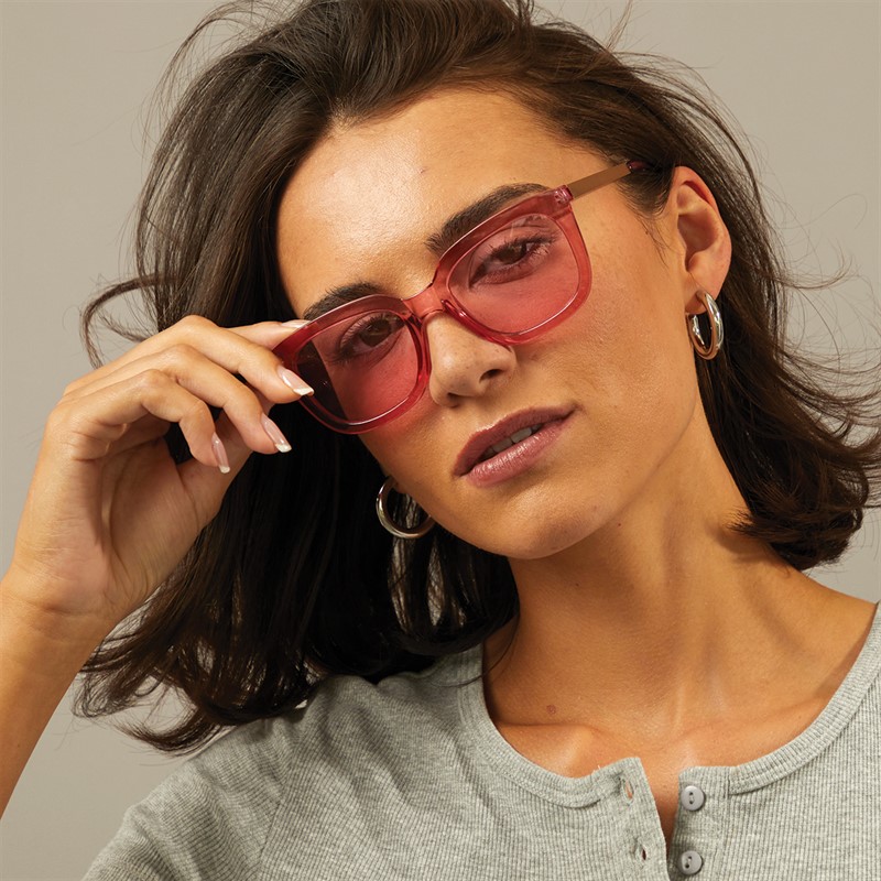 Sunsentials Womens Square Sunglasses Xtal Pink